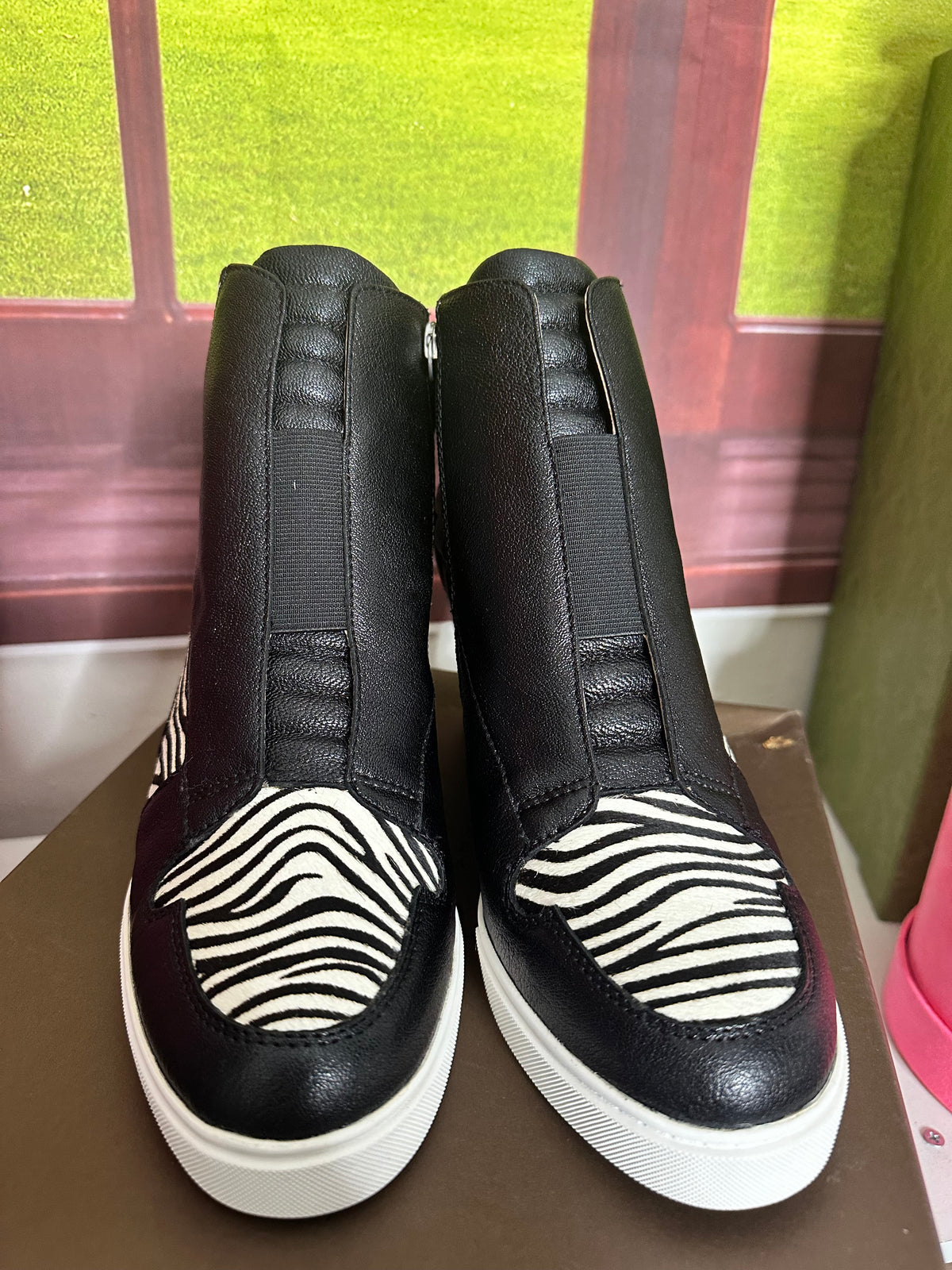 Linea Paolo Calf Hair Wedge Sneakers