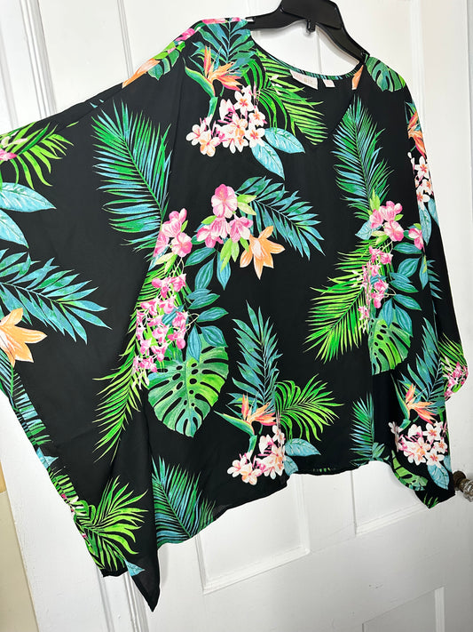 Kim Gravel tunic top with kimono silhouette sz XL