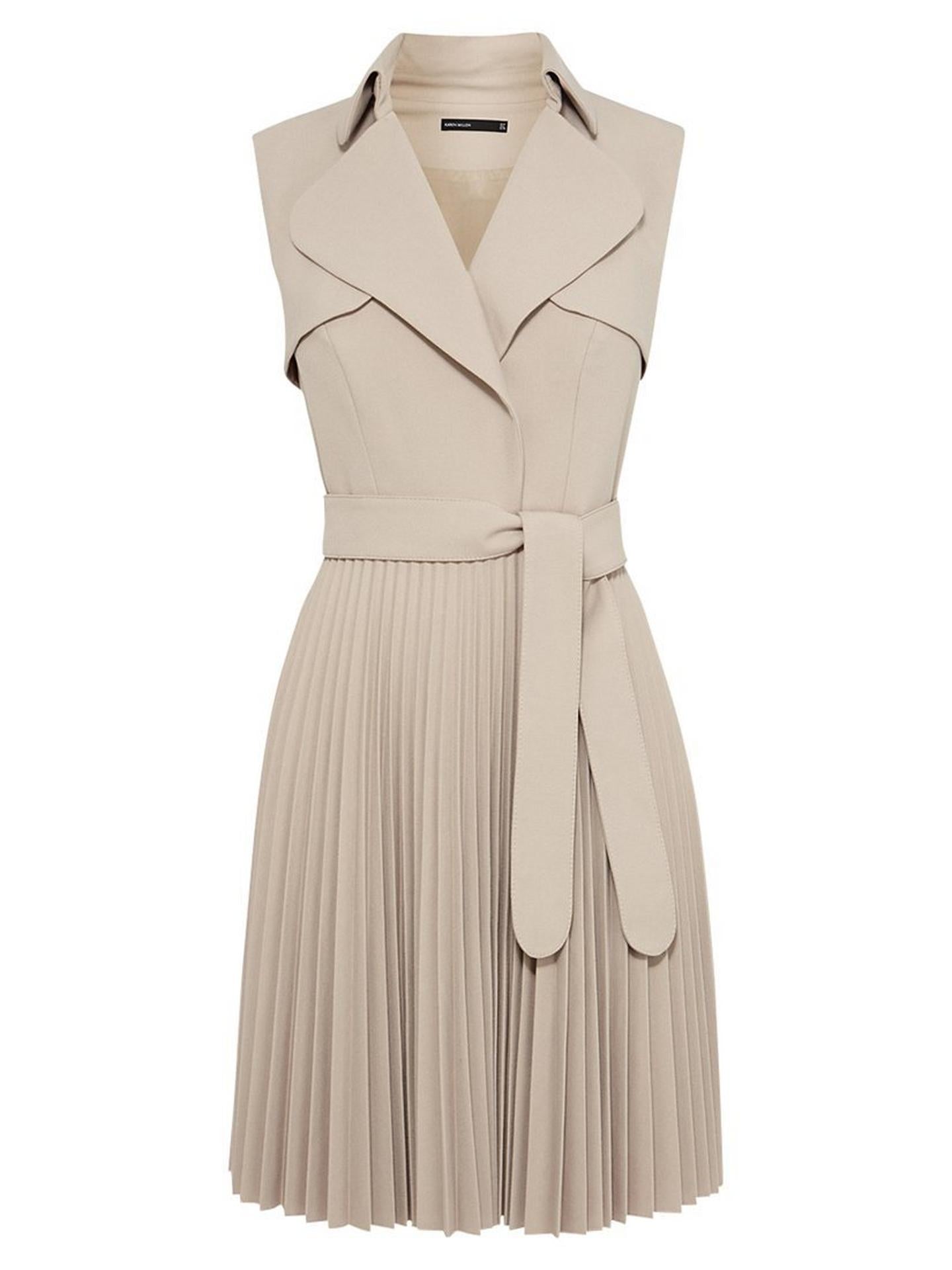 Karen Millen Classic Pleated Skirt Skater Dress Sz USA 10 US 14 EU 42 pre-loved