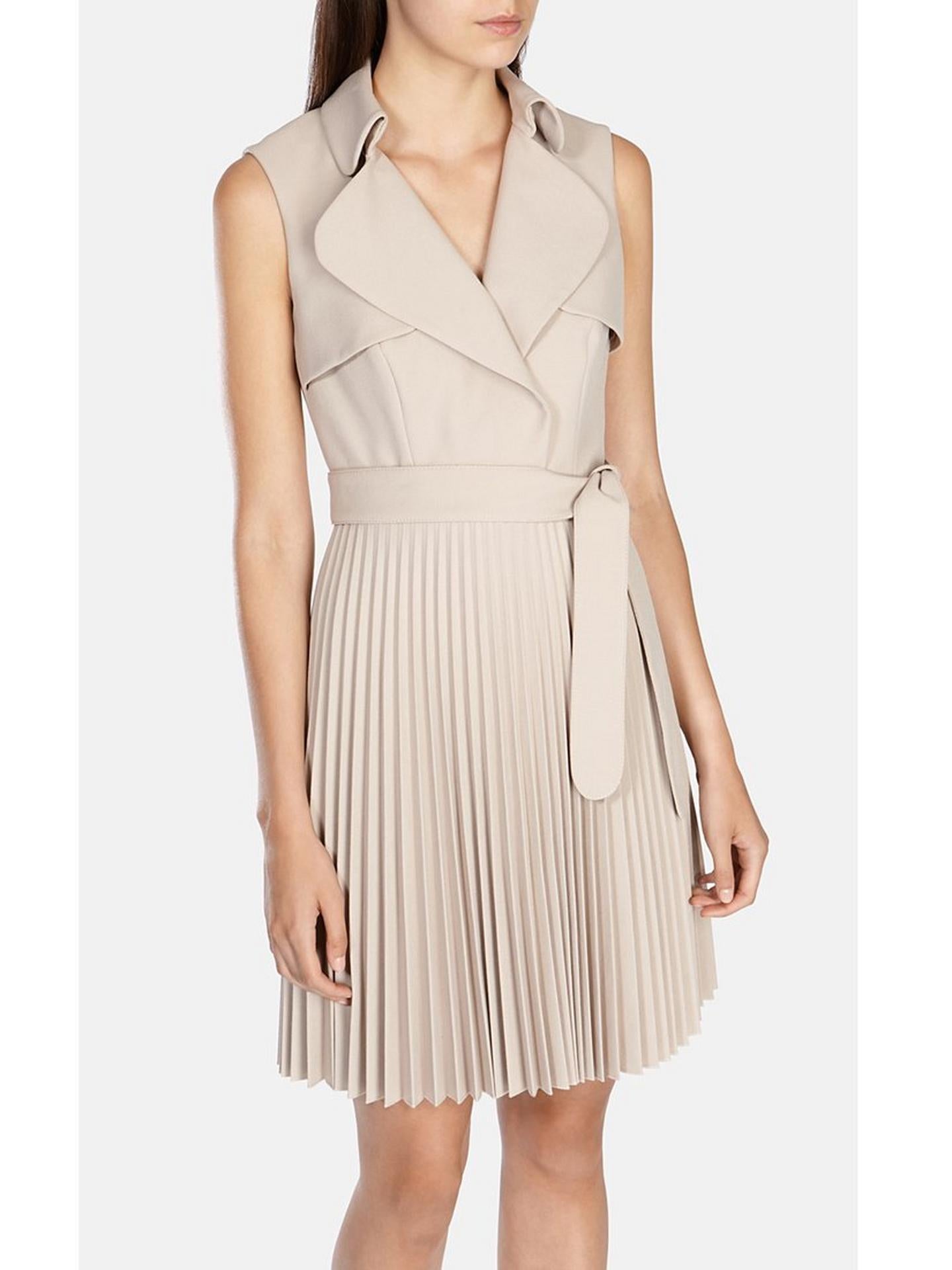 Karen Millen Classic Pleated Skirt Skater Dress Sz USA 10 US 14 EU 42 pre-loved