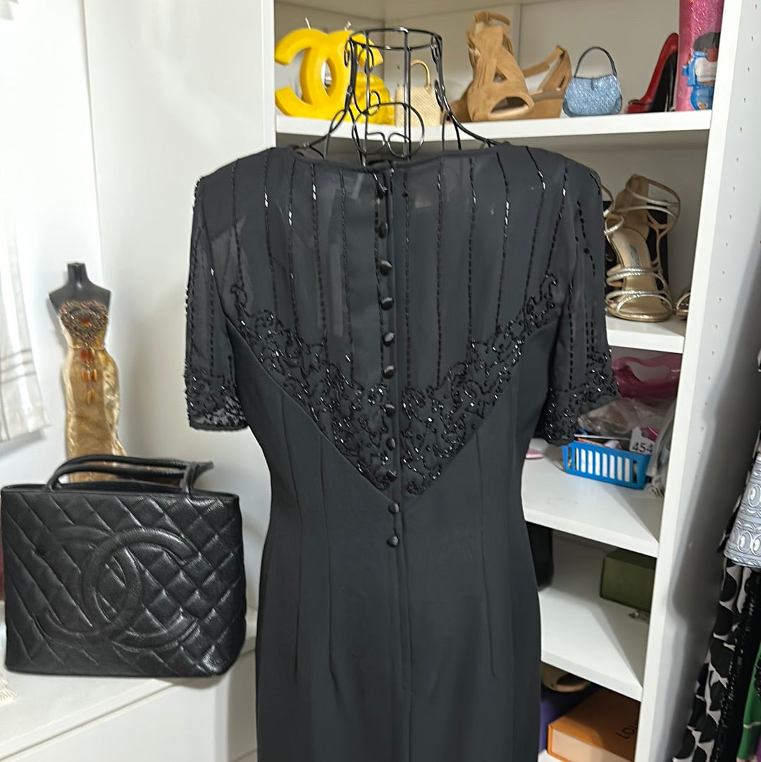 Jessica Howard Blk sequins dress Sz 8