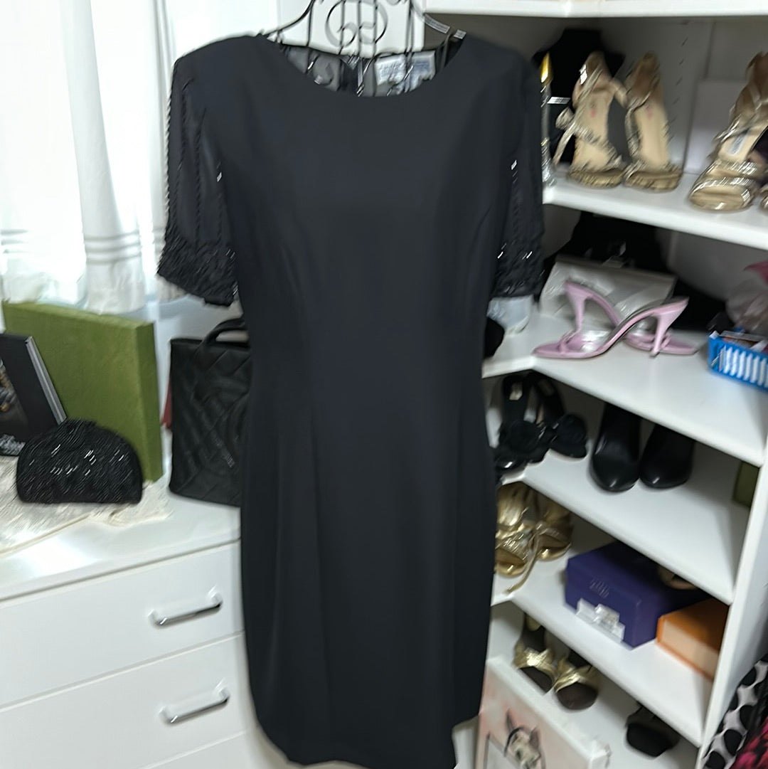 Jessica Howard Blk sequins dress Sz 8
