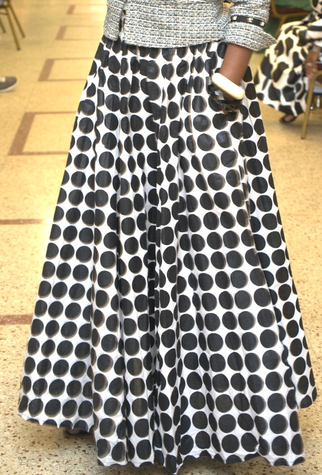 Advance Black Polkadot skirt
