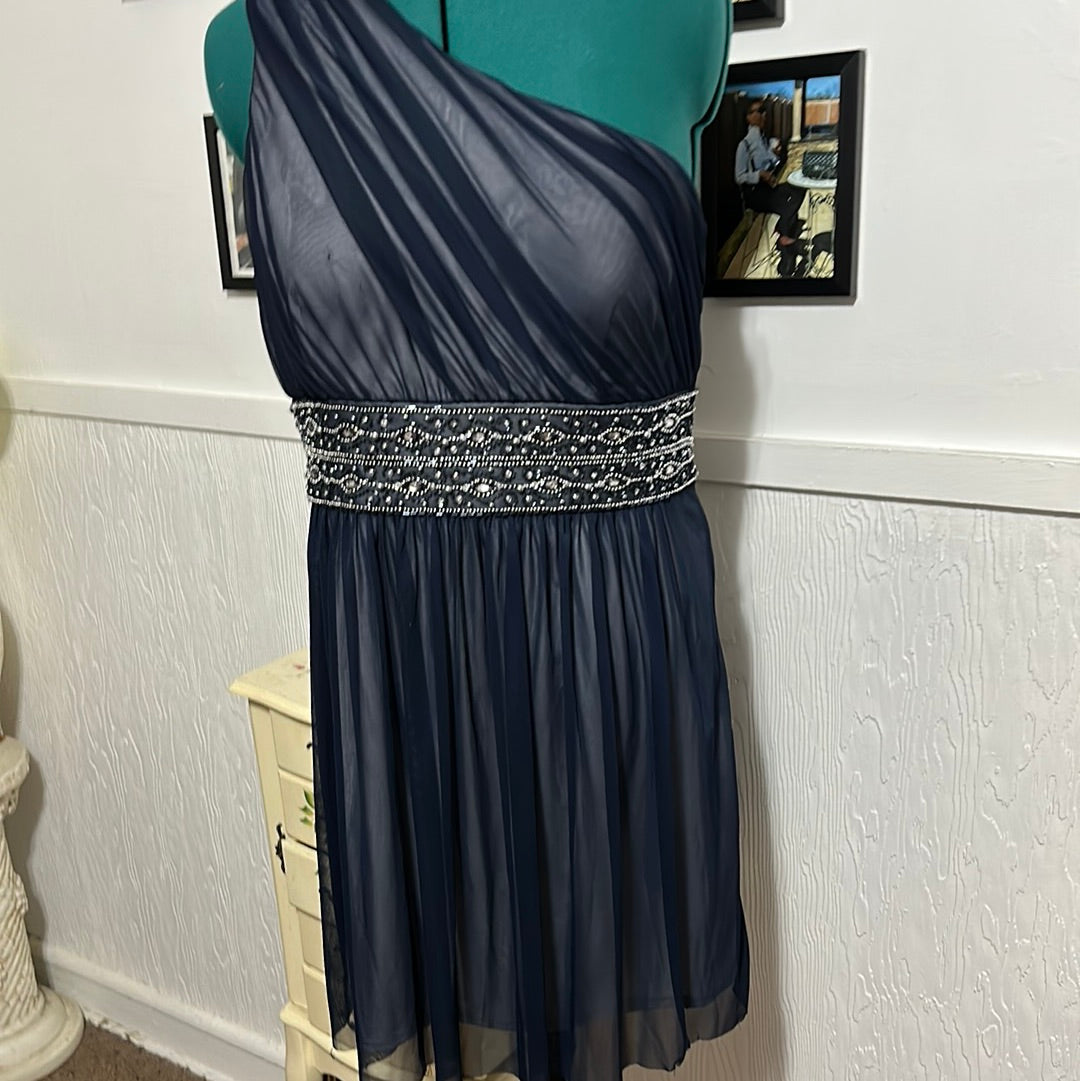 Blu off shoulder dress Sz 16