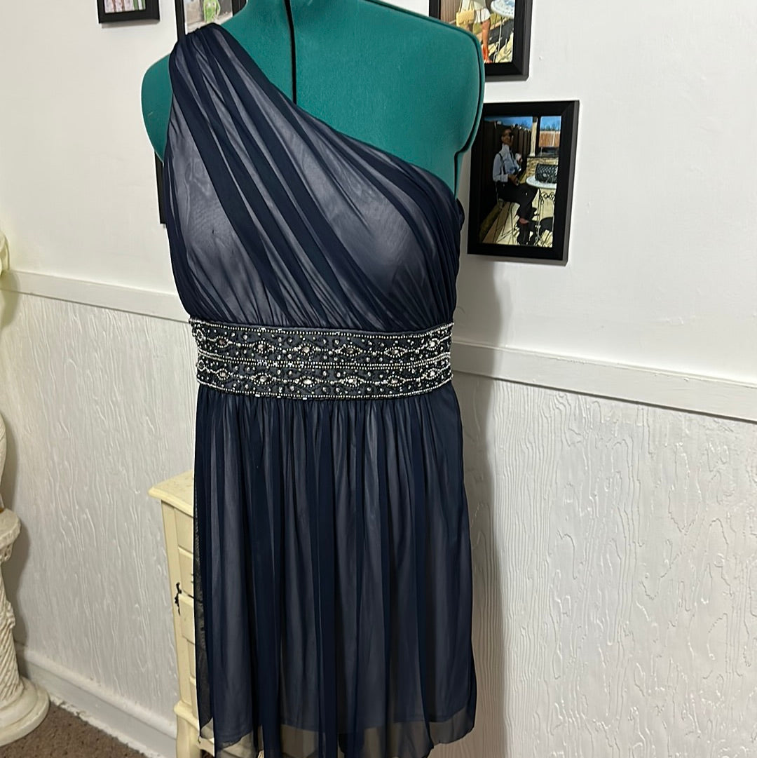 Blu off shoulder dress Sz 16