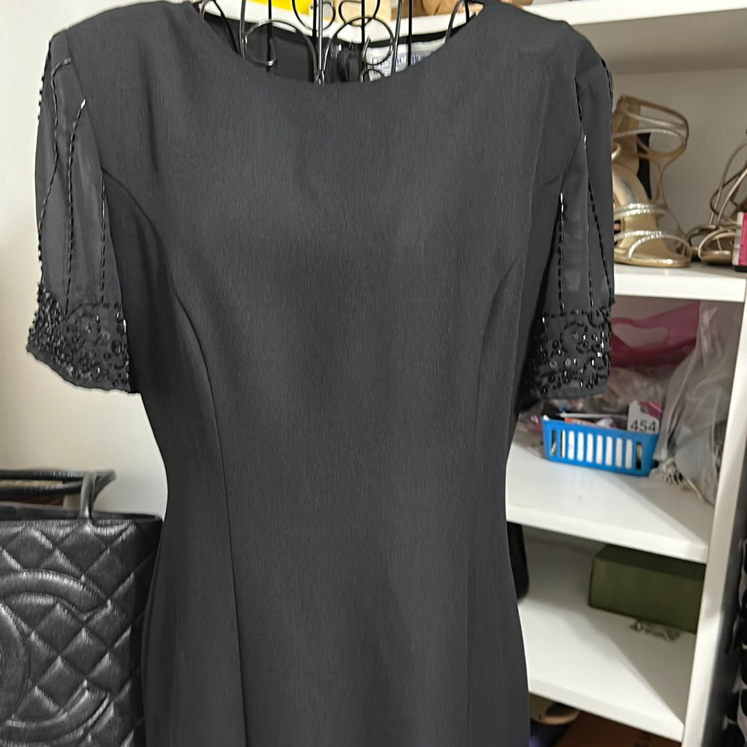 Jessica Howard Blk sequins dress Sz 8