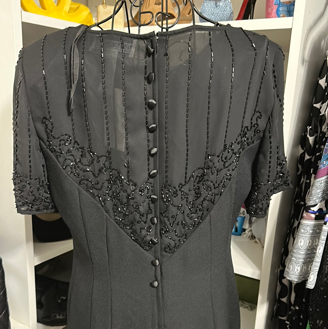 Jessica Howard Blk sequins dress Sz 8