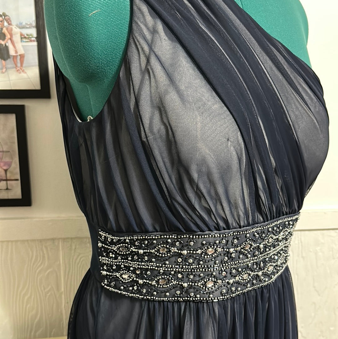 Blu off shoulder dress Sz 16