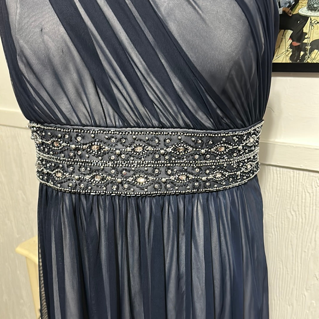 Blu off shoulder dress Sz 16