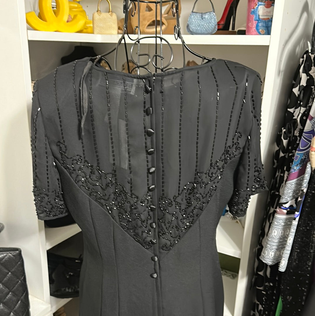 Jessica Howard Blk sequins dress Sz 8