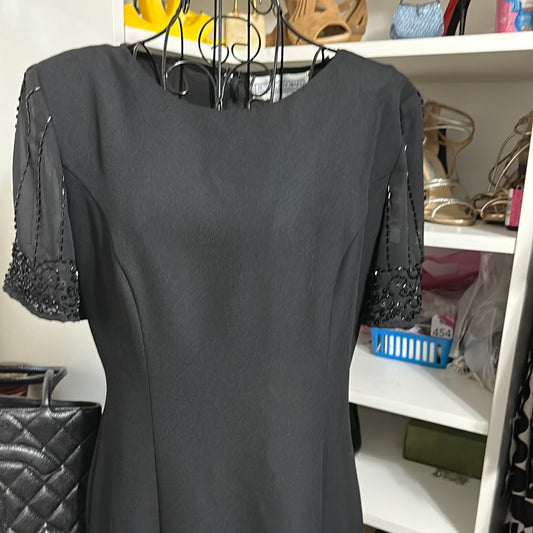 Jessica Howard Blk sequins dress Sz 8