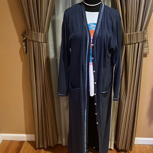 9.11 Gillian O’Malley Blu duster Sz M