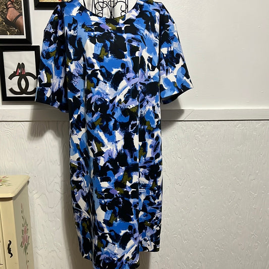 Halston Royal blue dress Sz M