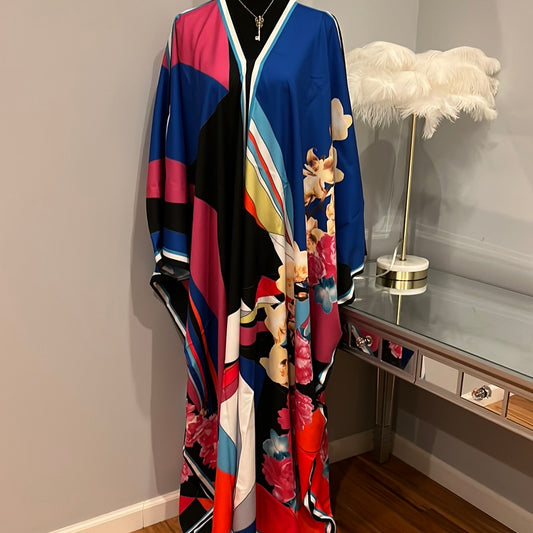 Caftan Blue and Pink