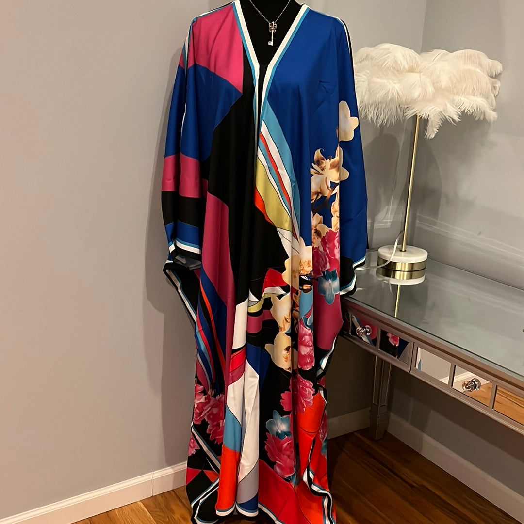 Caftan Blue and Pink