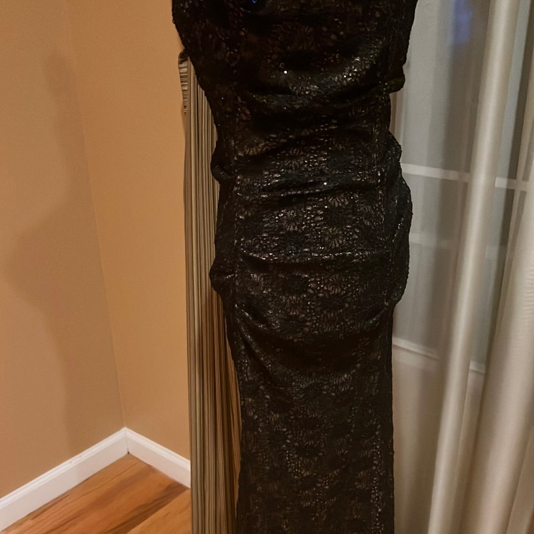 7.12 Alex Evening Blk dress Sz10