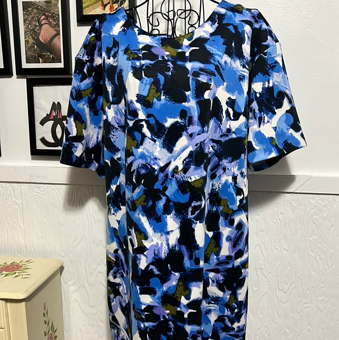 Halston Royal blue dress Sz M