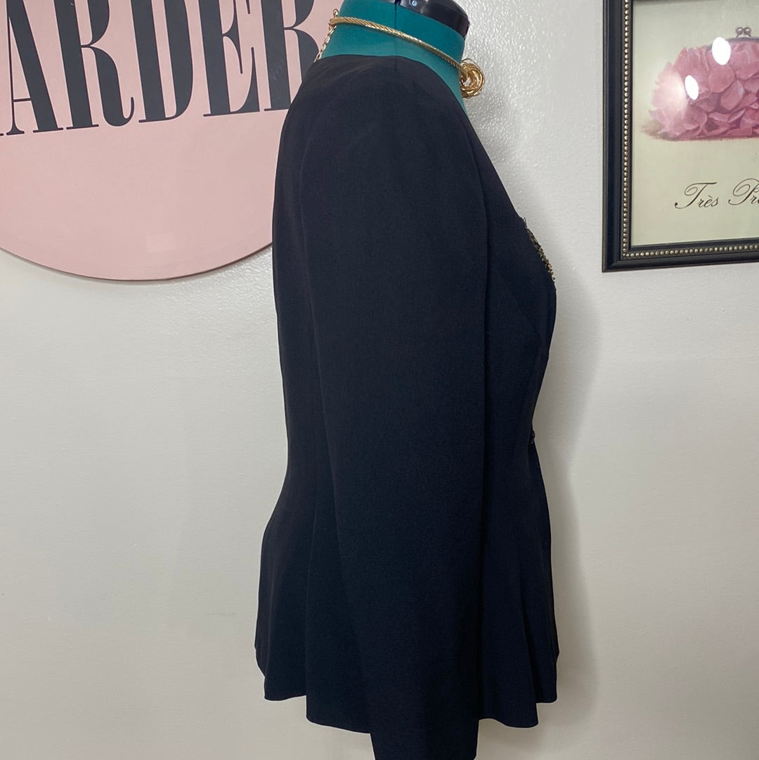 1113 LIZ CLAIBORNE BLACK EVENING JACKET SZ 14
