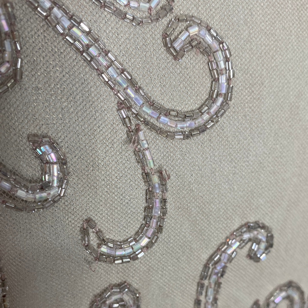 TAUPE SEQUIN BODICE EVENING GOWN SZ 18