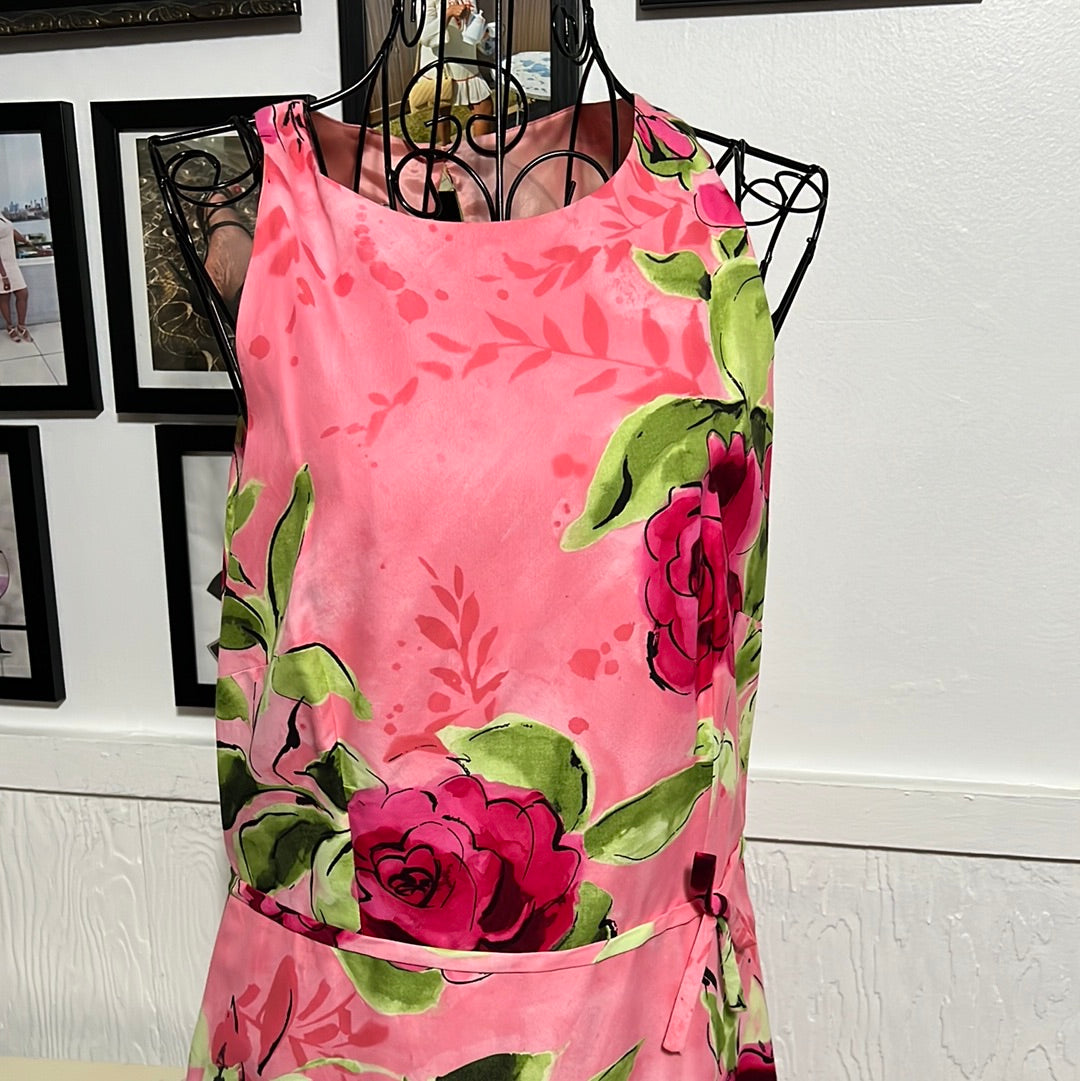 Pink Floral dress Sz 10/44
