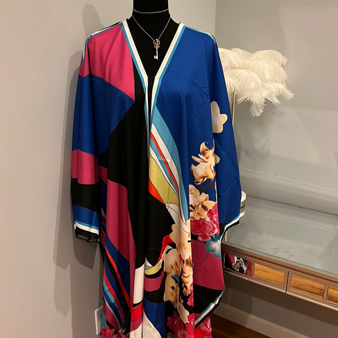 Caftan Blue and Pink