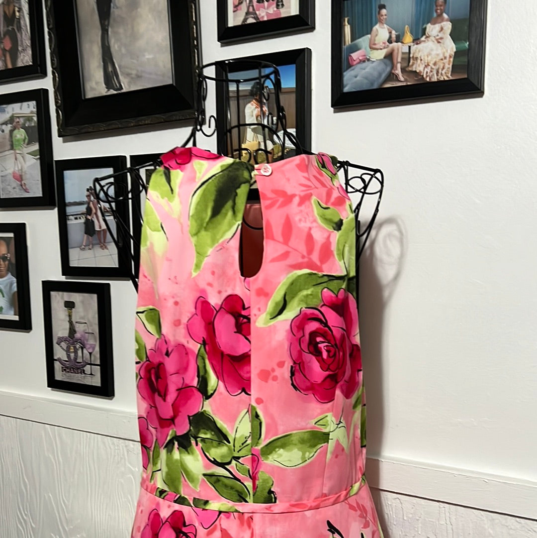 Pink Floral dress Sz 10/44