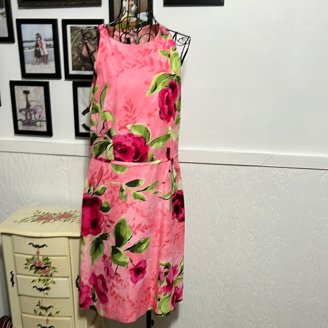 Pink Floral dress Sz 10/44