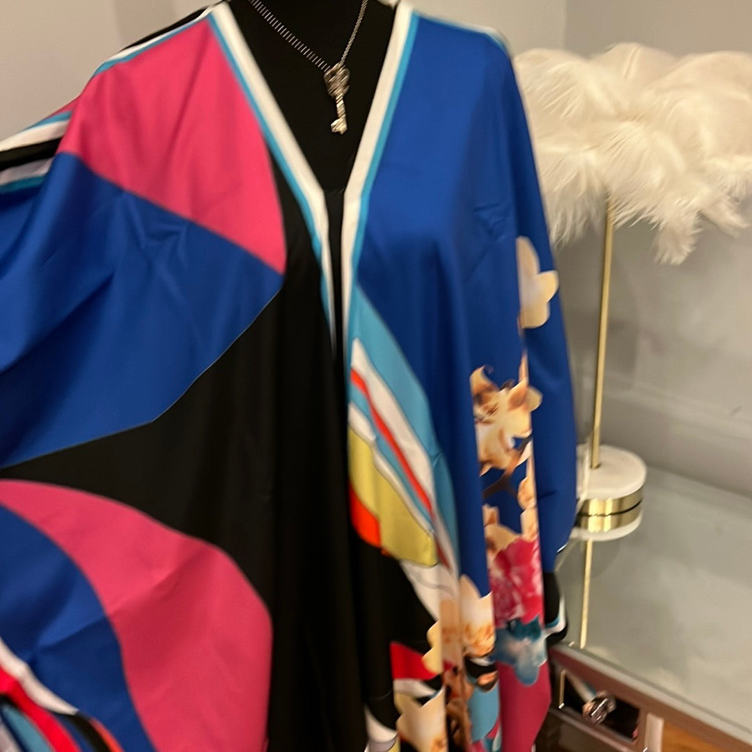 Caftan Blue and Pink