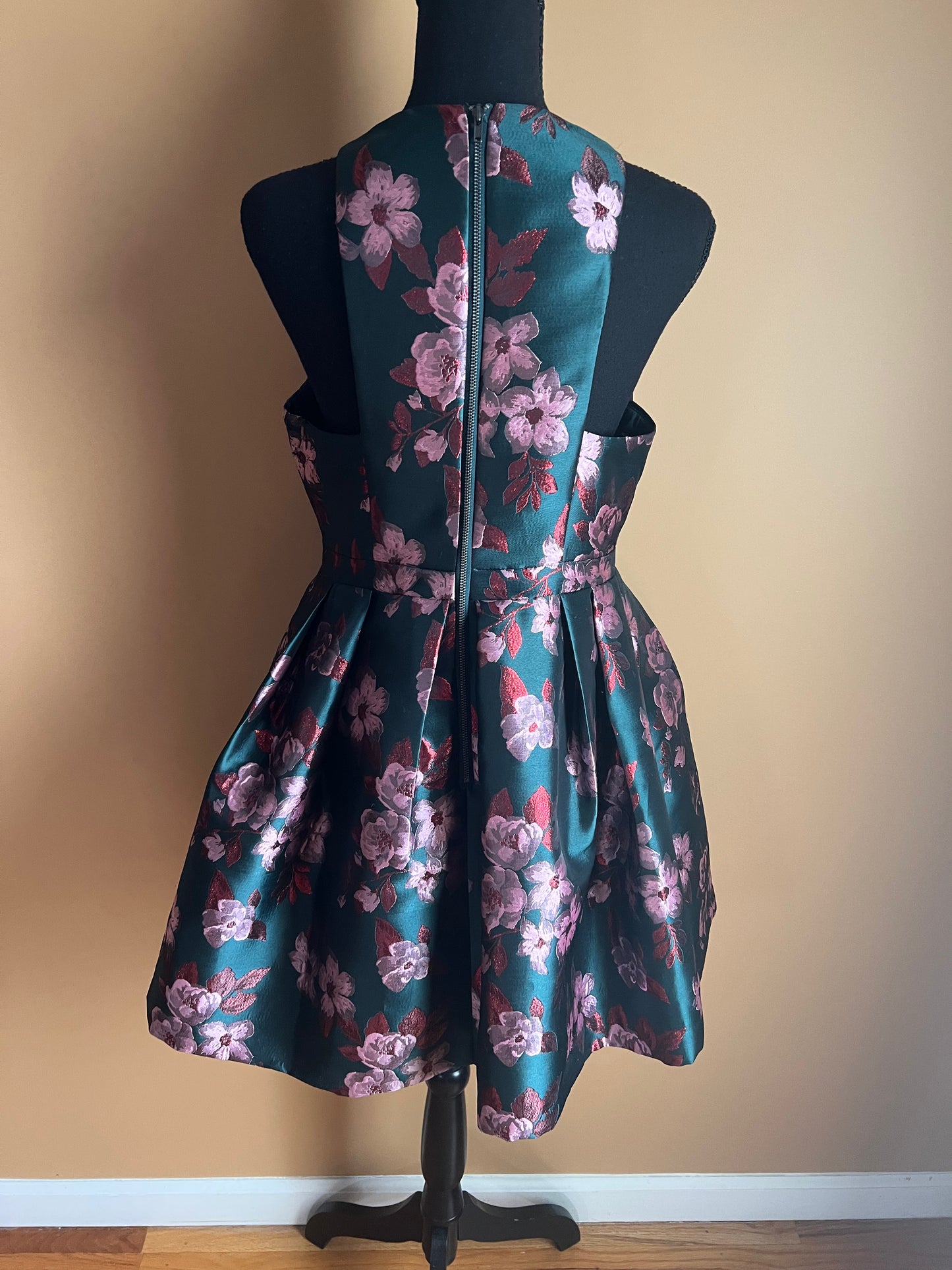 Aidan Pink & Green dress Sz 12 fits like an 8