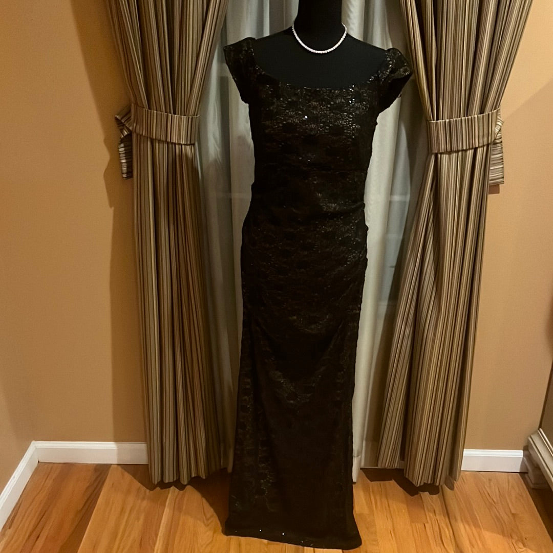 7.12 Alex Evening Blk dress Sz10