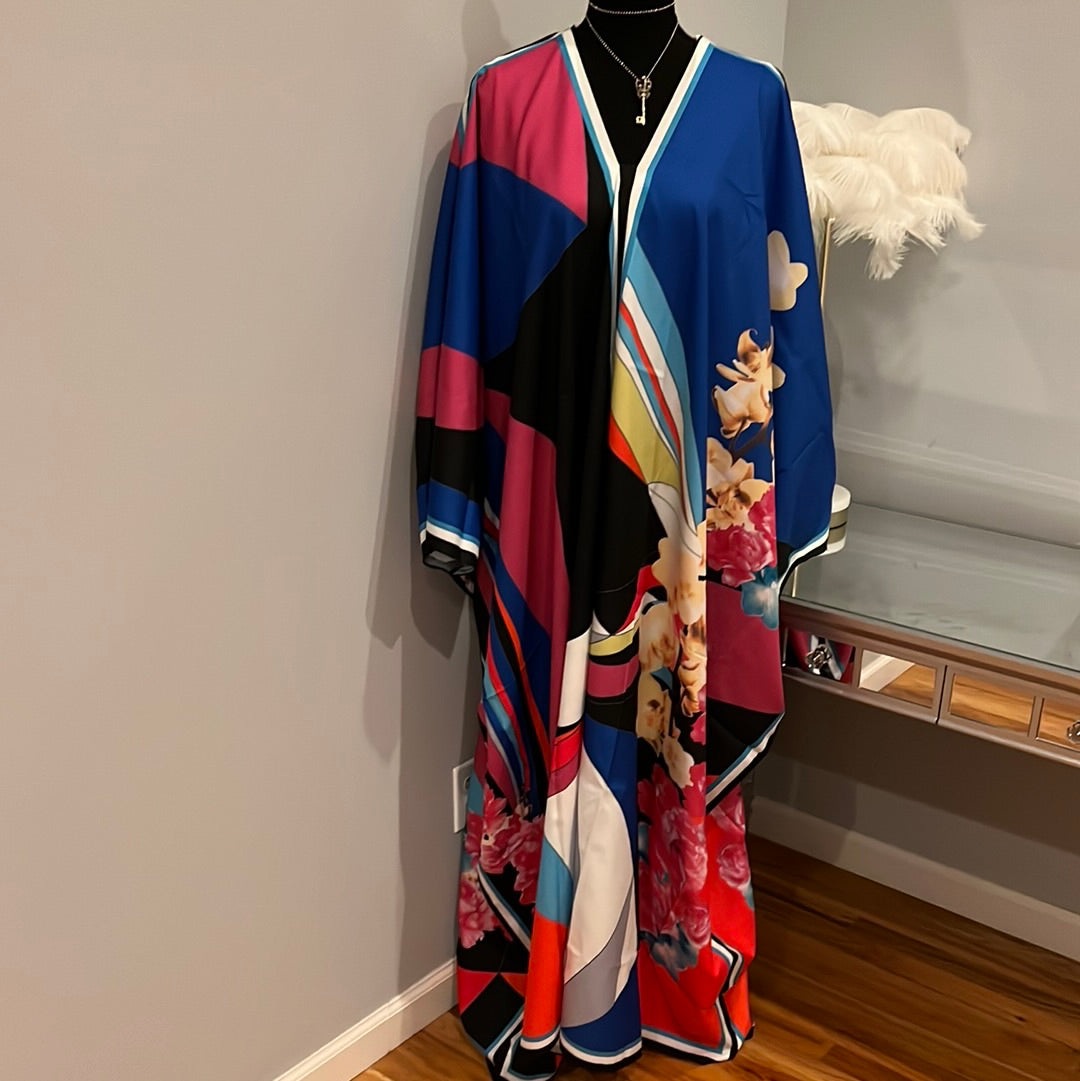 Caftan Blue and Pink