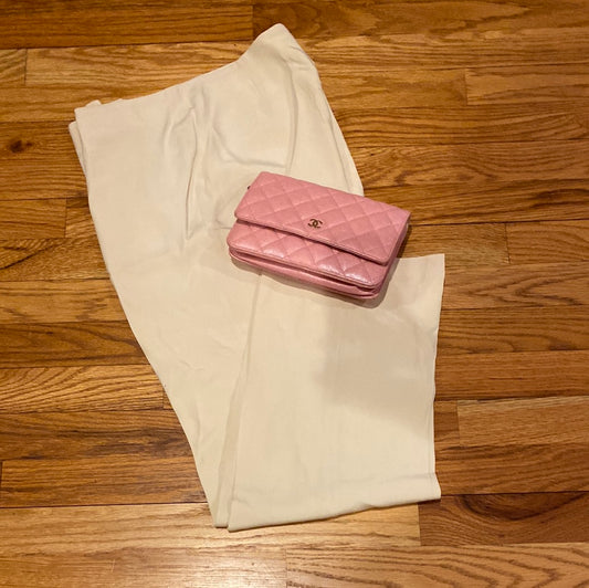 Cream silk Sz 8 pants