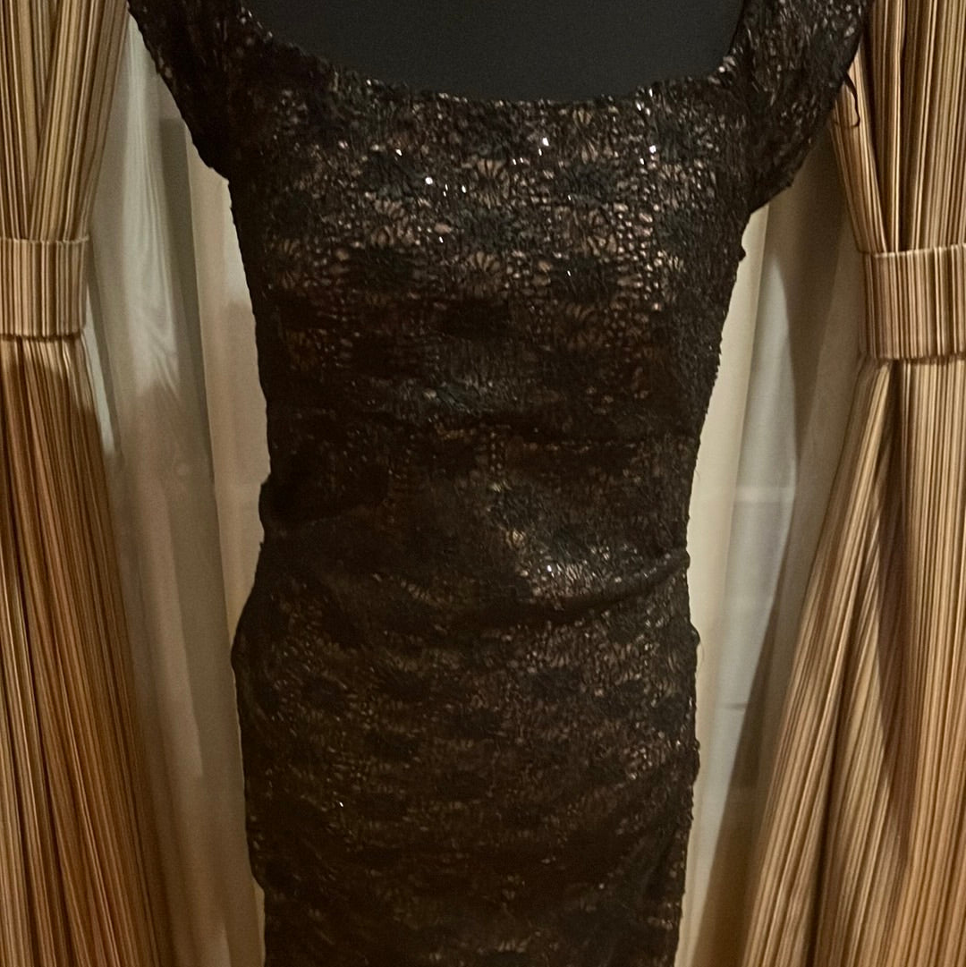 7.12 Alex Evening Blk dress Sz10
