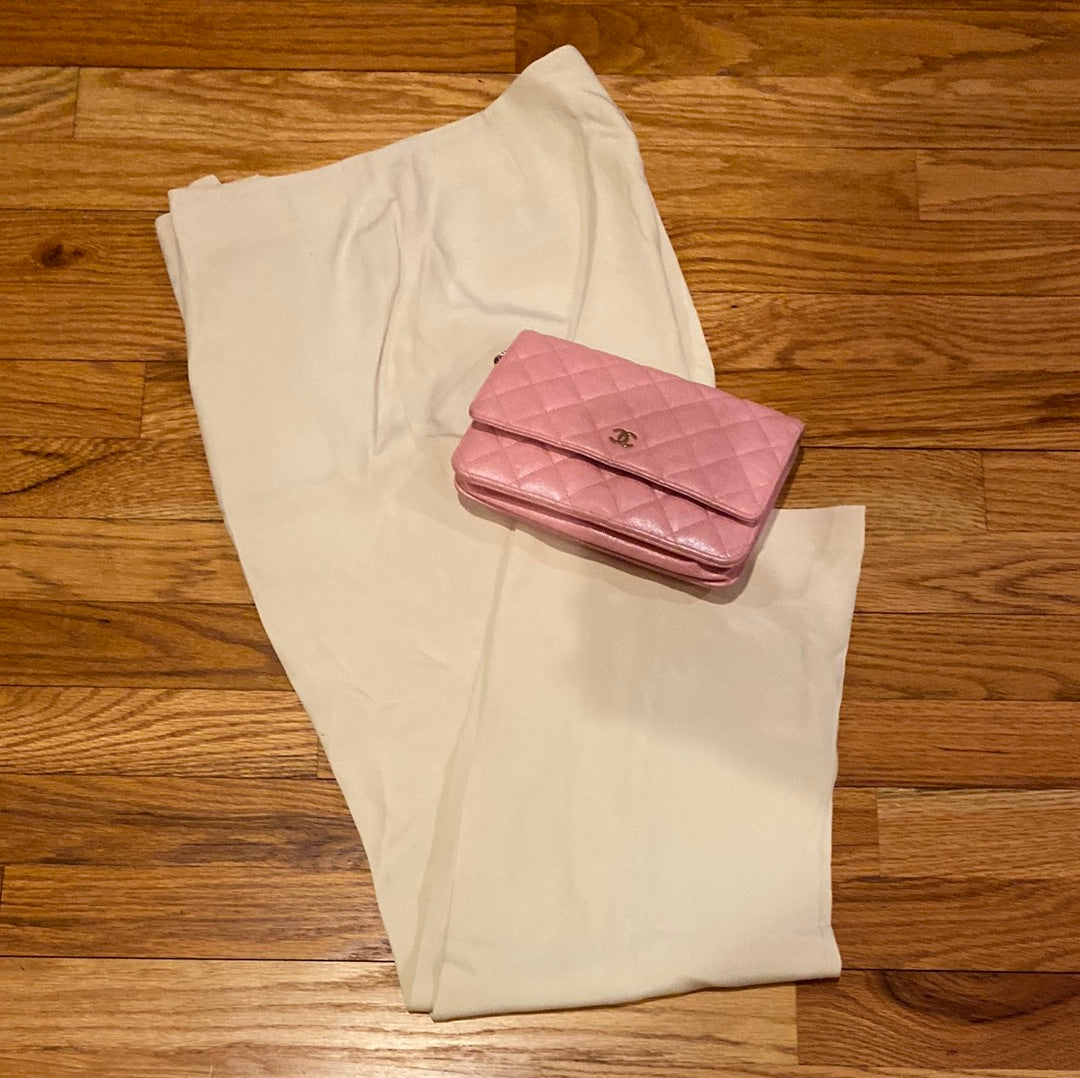 Cream silk Sz 8 pants